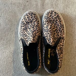 Vans cheetah slip-ons. 8.5.